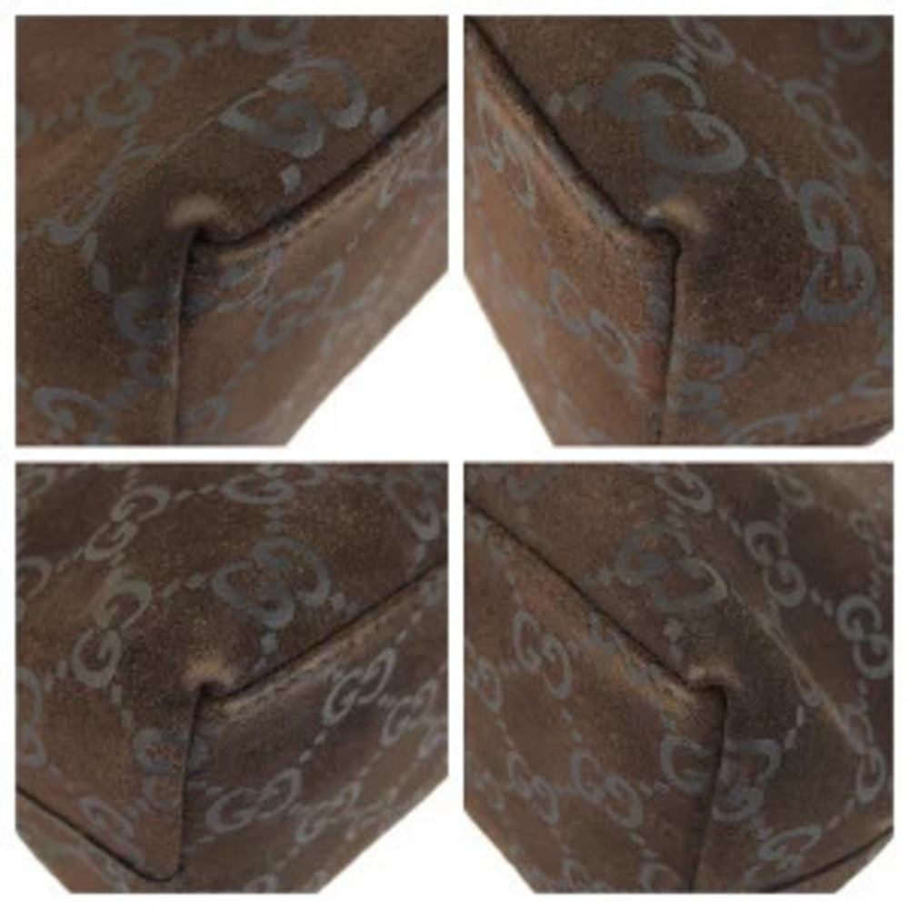 Gucci Bamboo Brown Suede Handbag Shoulder Bag - Picture 3 of 9